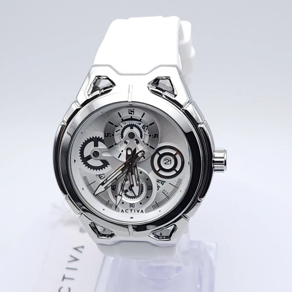 Activa‎ x Invicta Men's Sport Watch White Silicone Strap 44mm New